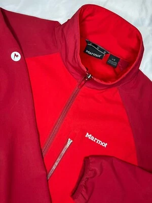 Marmot M3 Tempo Jacket Men’s Large Red Soft Shell Full Zip Stretch Coat Pockets - Image 1 of 4