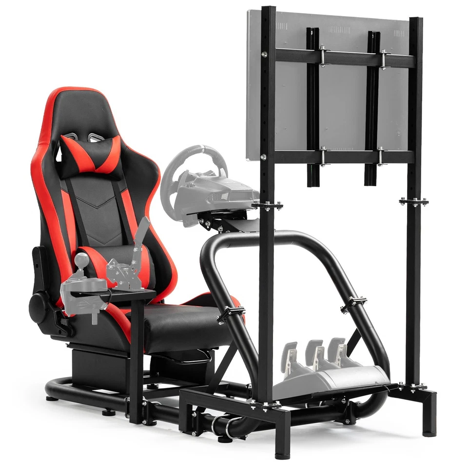 Minneer G29 Racing Simulator Cockpit Stand Seat & Monitor Fit Logitech T148 CSL
