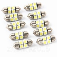 10X 5050 31mm 4SMD Car RV Interior Dome Festoon White LED Light Bulbs Lamp DC12V