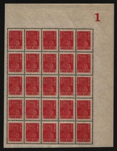 Russia / RSFSR 1923 - Mi-Nr. 215 A ** - MNH - 3 Rub - Platte 1 - 25er-Bogen (I) - Picture 1 of 2