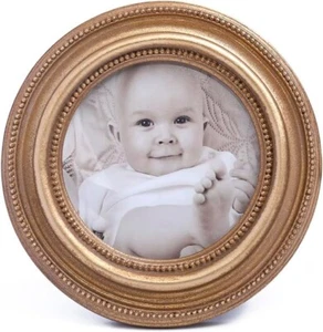 3X3 Small round Picture Frames Vintage Picture Frames 3X3 Antique Mini Picture F - Picture 1 of 7