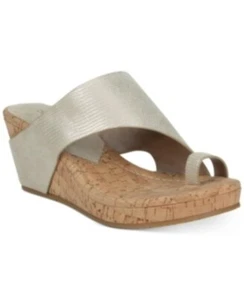 Donald J Pliner Women's 251884 Gyer Wedge Sandals Shoes Platino Size 9.5 M - Picture 1 of 2