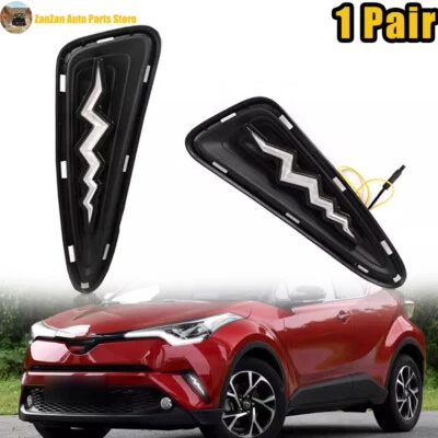 1双LED雾灯DRL日间行车灯适用于丰田C-HR CHR 2018-2019 — 第 1/4 张图片