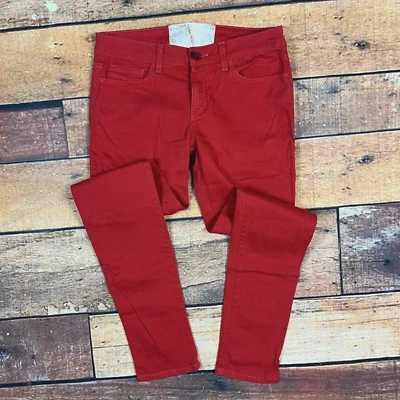 Обтягивающие джинсы Bella Dahl Twill размер 27 талия алые красные брюки B3617-446 - Изображение 1 из 4