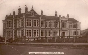 Postal de colección 1921 vista del edificio de la escuela secundaria para niñas Dunedin Nueva Zelanda Nueva Zelanda - Imagen 1 de 2