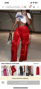 Women s Solid Color Front Button Casual Pocket Cargo Pants - Picture 1 of 4