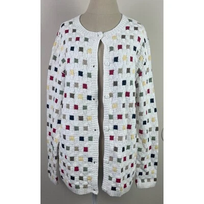 Nordstrom Colorful Knit Cardigan Womens Size L - Image 1 of 3
