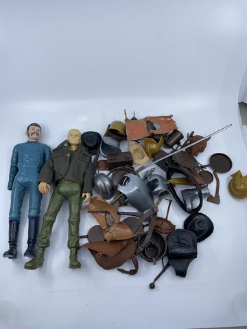 60s Vtg Marx Best of the West Johnny West Figures Accessories Parts Lot Stoney V Cover