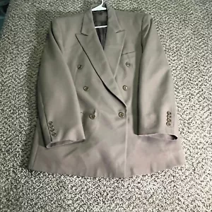 Le Collezioni Suit Blazer Mens 46L Brown Six Button Double Breasted Sport Coat - Picture 1 of 7