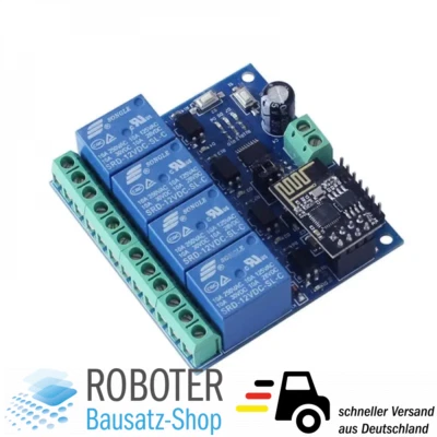 ESP8266 ESP-01 12V Relais für IOT App Controlling Arduino Raspberry Pi ESP32 - Bild 1 von 4