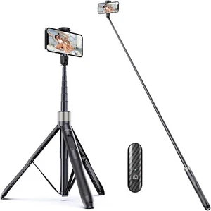 ATUMTEK 65" Selfie Stick Tripod, All in One Extendable Phone Tripod Stand with B - Picture 1 of 9