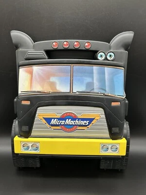 Micro Machines Black Semi Storage Carrying Case Empty Galoob 1988 W/ 7 Cars!!! - Image 1 of 4