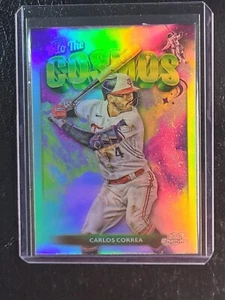 2024 Topps Cosmic Chrome Carlos Correa Into the Cosmos Refractor ITC-17 Twins - Picture 1 of 2