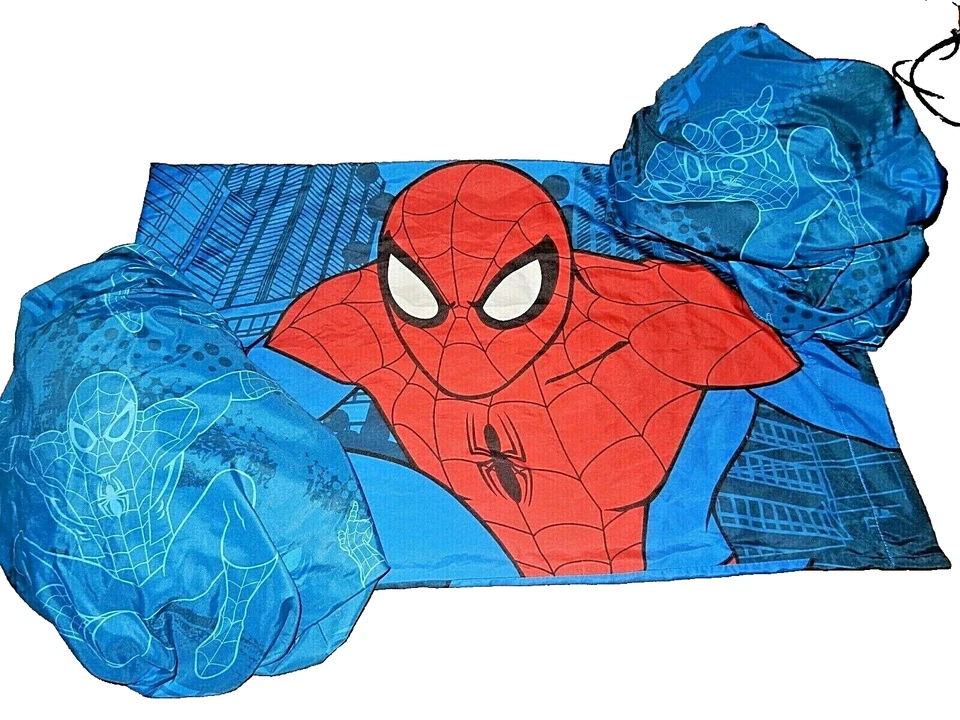 9A!¡GUAU! Juego de sábanas dobles de microfibra y funda de almohada Marvel Spider-Man Foto 1 de 4