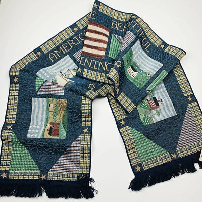 America The Beautiful Sea To Shining Sea Tapestry Table Runner ~ Warren Kimble - Image 1 of 4