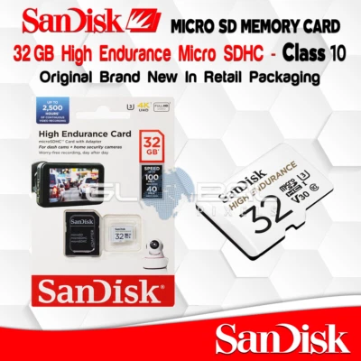 Sandisk Micro SD Card 32GB High Endurance With Adapter Flash Memory Class 10 OEM - Image 1 of 2