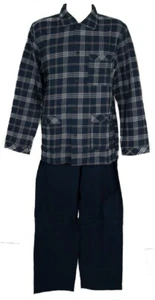 Pijama largo pijama hombre entrelazado algodón pantalones abiertos artículo JULIPET N24642 - Imagen 1 de 5