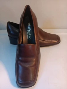 Whats What By Aerosoles Shoes Womens 7 Crosstown Slip On Loafers Brown Preppy - Picture 1 of 9
