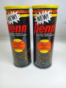 Vintage PENN TWO-TONE Yellow/Orange Hard Court Tennis Balls XY02T - SEALED - Picture 1 of 7