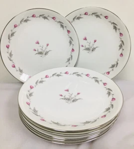 Vintage Empress China Japan Thistle 803 Dinnerware Plates 7 Dishes 10.25” - Picture 1 of 9