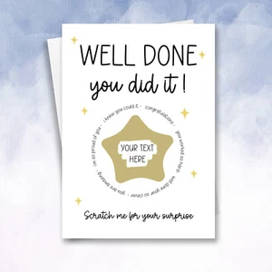 Tarjeta rascadora bien hecha felicitaciones lo hiciste graduación aprobada prueba - Imagen 1 de 8