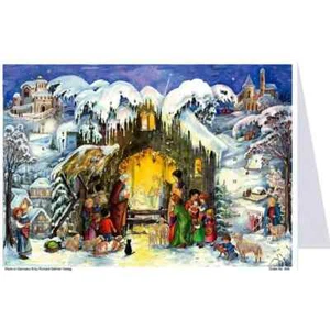 +  ADVENTSKALENDER  als Postkarte "JESUS IST GEBOREN" 40557 - Bild 1 von 1