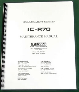 Icom IC-R70 Service Manual: w/11"x36" Schematic & Protective Covers - Picture 1 of 1