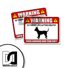 Crossing Sign Chihuahua Dog Life after Death Fence Funny Dog Warning Decals