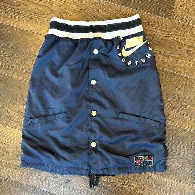 耐克运动服编织扣裙海军蓝女式 XS AR2944-451  — 第 1/4 张图片