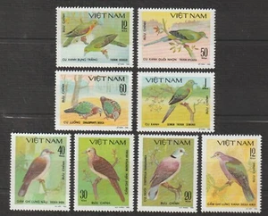 1981 Vietnam Briefmarken Tauben Sammlung Scott # 1124-1131 postfrisch - Bild 1 von 1