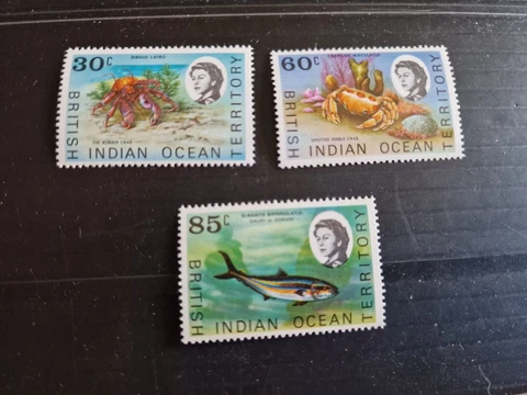 BRITISH INDIAN OCEAN TERRITORY 1970 SG 20A-23A-24A DEFINITIVES  MNH Cover