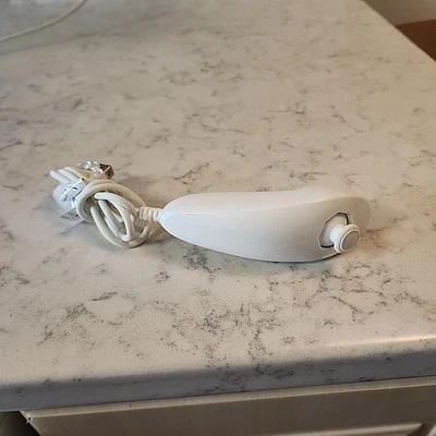 Official Nintendo Wii White Nunchuck Controller OEM Used Tested - Image 1 of 3