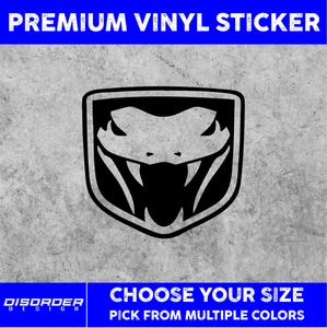 DODGE VIPER FANGS [VINYL STICKER]-for WINDOW-LAPTOP-FOLDER-YOU PICK COLOR/SIZE - Picture 1 of 6
