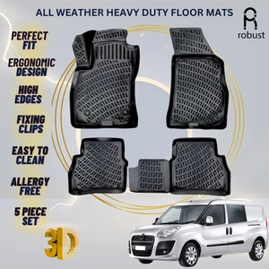 Floor Mats Liners For RAM ProMaster City 2015-2022 All Weather Heavy Duty Rugs - Picture 1 of 9