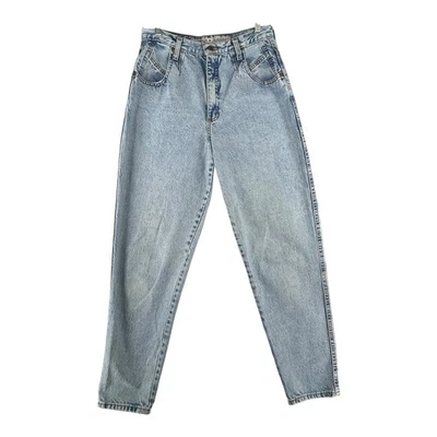 Antigo Jeans Zena Lavagem Ácida Cintura Alta Perna Cônica Mãe Feminino Tamanho 12 EUA Y2K - Imagem 1 de 4