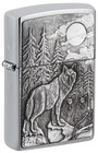 Zippo Timberwolves Brushed Chrome Windproof Pocket Lighter, 20855