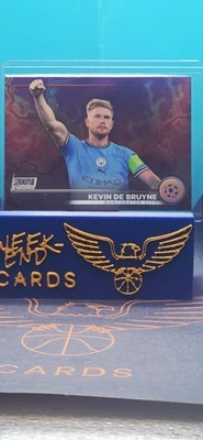 2022-23 Topps Stadium Club Chrome UEFA Kevin de Bruyne Pink Red Electric Charge - Image 1 of 2
