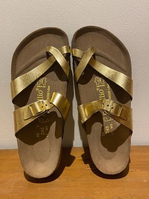Birkenstock Papillio Gold sandals UK Size 5/Eu 38 - Image 1 of 4