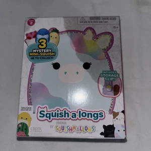 SQUISHMALLOWS SQUISH A LONGS -SERIES 2- STORAGE CLIP & 3 MYSTERY MINI SQUISH #3 - Picture 1 of 1