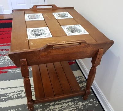 ANTIGUA MESA DE CENTRO PRIMITIVA COUNTRY SHERATON - RÚSTICA Foto 1 de 4