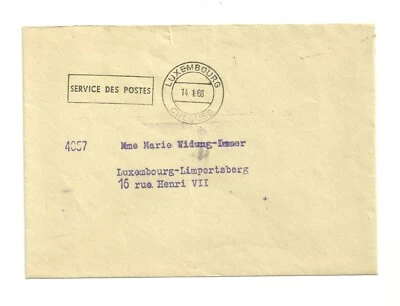 LUXEMBOURG  1966  DOMESTIC COVER    (U994) - Image 1 of 2