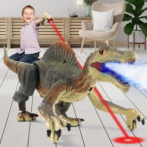 Remote Control Dinosaur Toys,Rc Walking Robotic Dinosaur Toy W/ Light Chasing Re - Picture 1 of 12