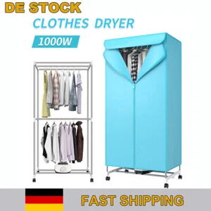 1000W Elektrischer Wäschetrockner Innen 2Tiers Heißlufttrockner Kleiderschrank w - Bild 1 von 10