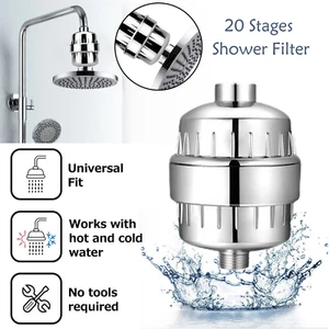 20 Stage Shower Filter for Hard Water Softener Remove Chlorine & Flouride - Picture 1 of 10