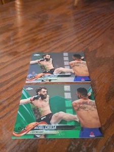 2018 Topps Chrome UFC Green Refractor Parallel #04/99 Michael Chiesa #9 + BONUS - Picture 1 of 8