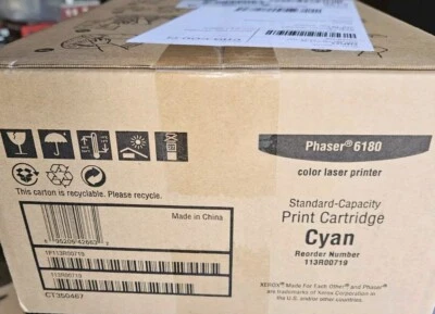 XEROX LASER PRINTER INK CARTRIDGE, CYAN COLOR, NEW - SEALED - Image 1 of 3