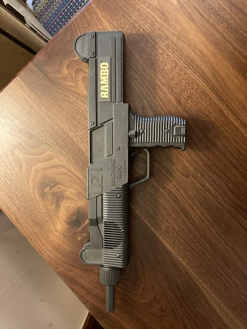 Vintage 1980's Rambo UZI Machine Gun Toy Arco Please Read Cover