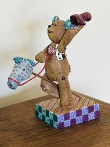 Jim Shore Figurine - Max the Bear Riding Stick Horse - Vintage 1996 - Picture 1 of 7