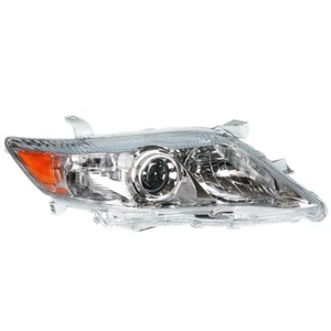 Headlight For 2010-2011 Toyota Camry LE XLE Right Set Chrome Halogen Passenger - Picture 1 of 8