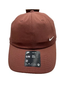 Nike Club Unstructured Swoosh Hat Strapback Brown Adult Size S/M FZ5698 218 - Picture 1 of 6